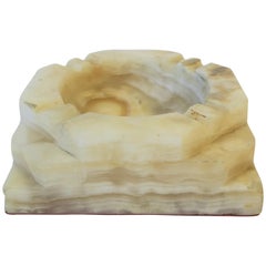 Italian Onyx Marble Octagonal Vessel Ashtray, circa 1970s