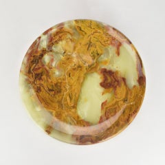 Italian Onyx Marble Stone Jewelry Dish Keep All Vide Poche Mid Century Modern