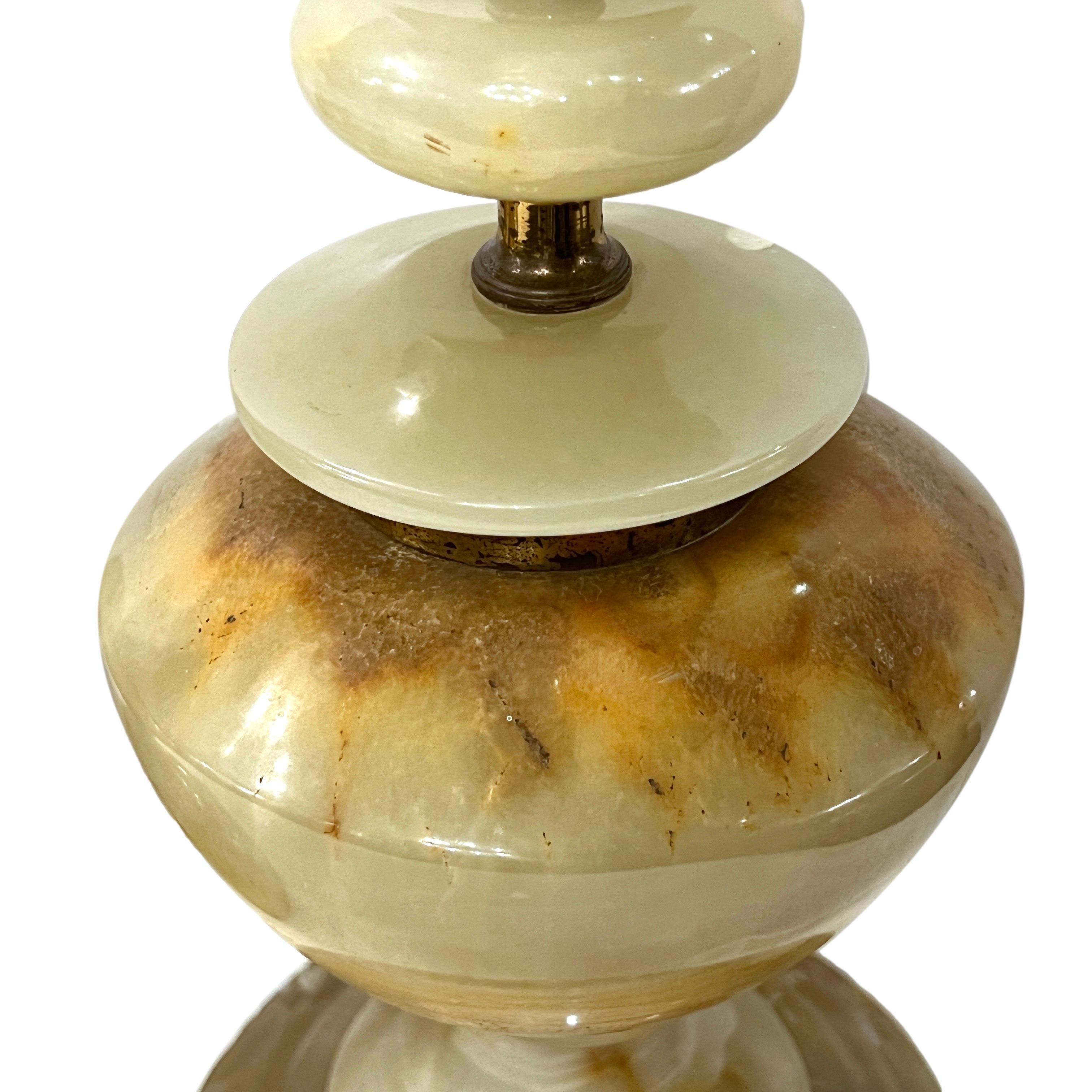 Italian Onyx Table Lamps For Sale 2