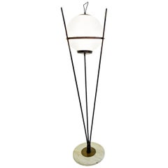 Italian Opaline Glass Floor Lamp