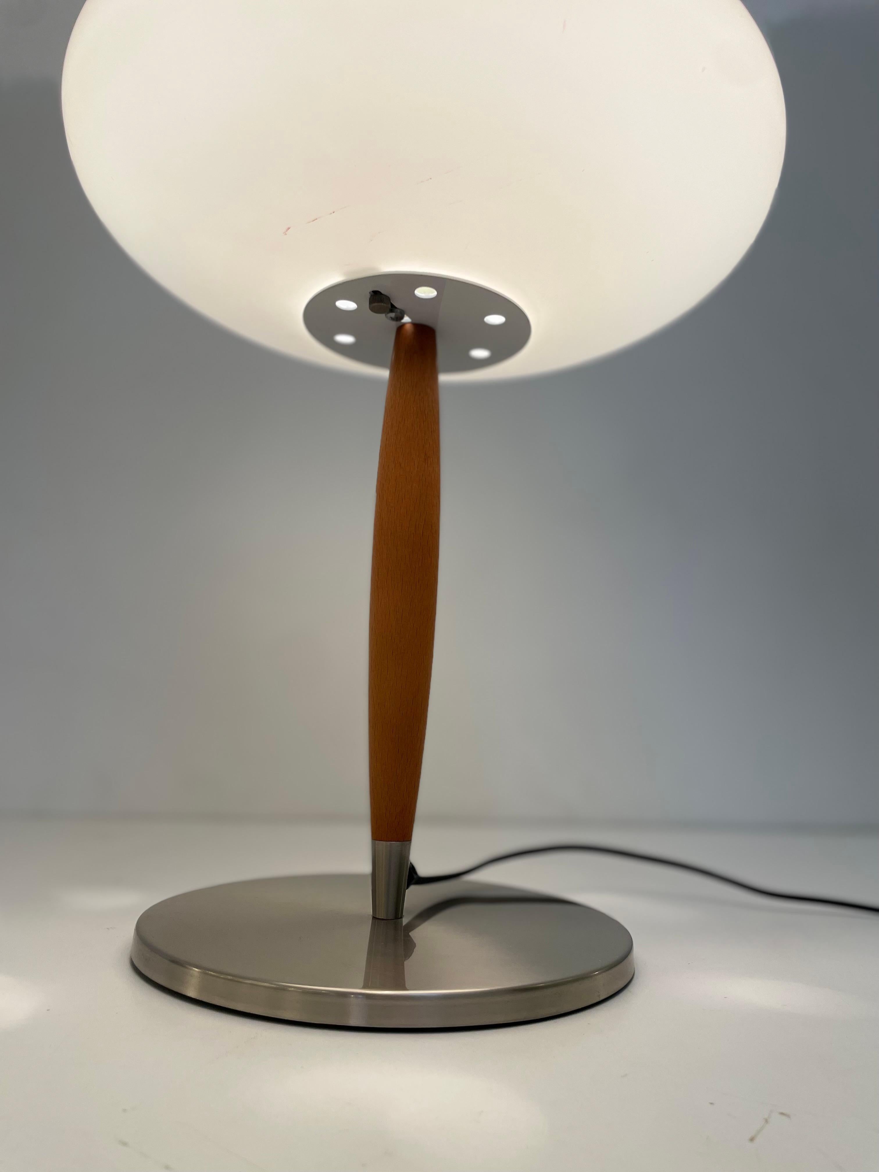 Italian Opaline Table Lamp, 1990s For Sale 9