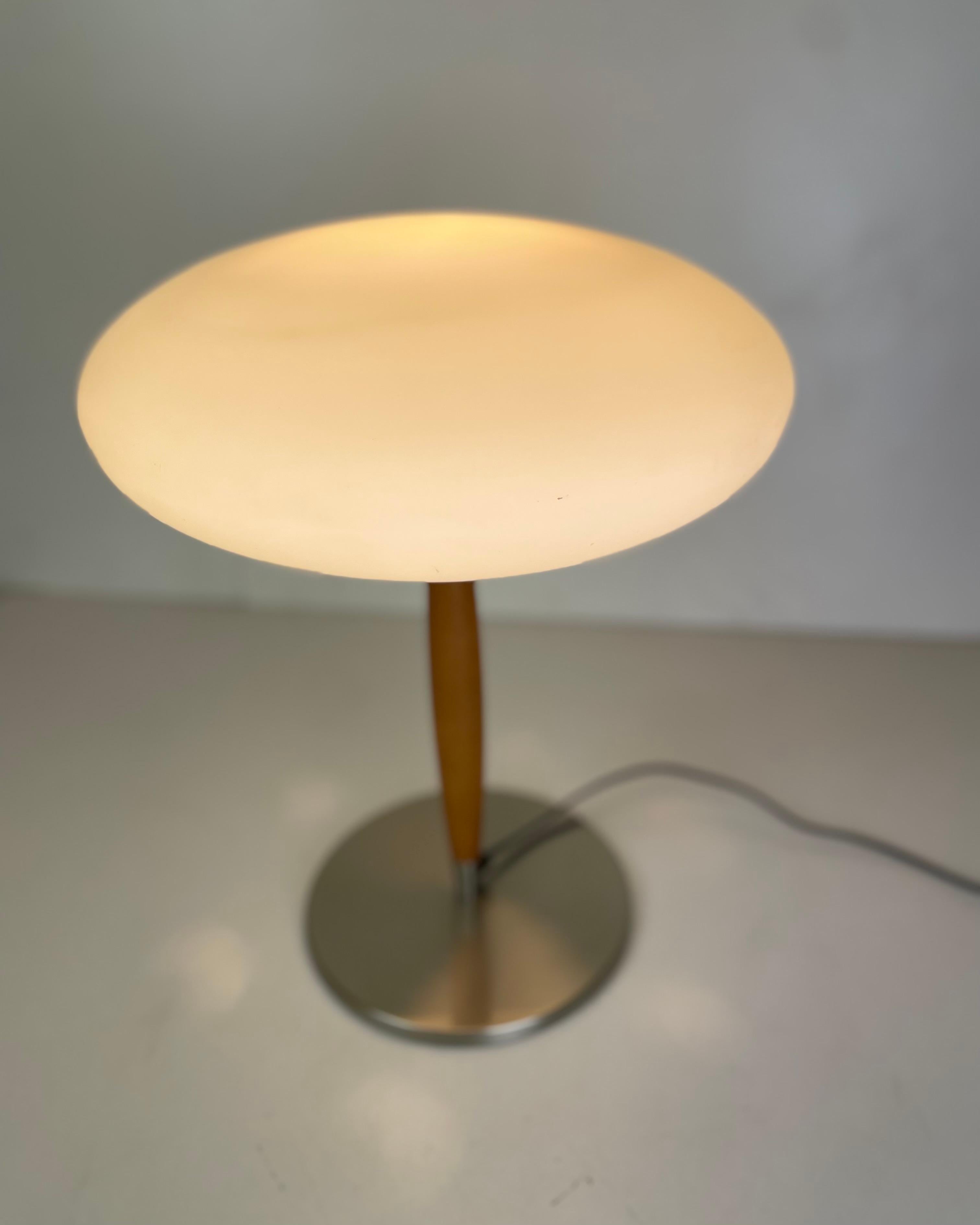 Late 20th Century Italian Opaline Table Lamp, 1990s For Sale
