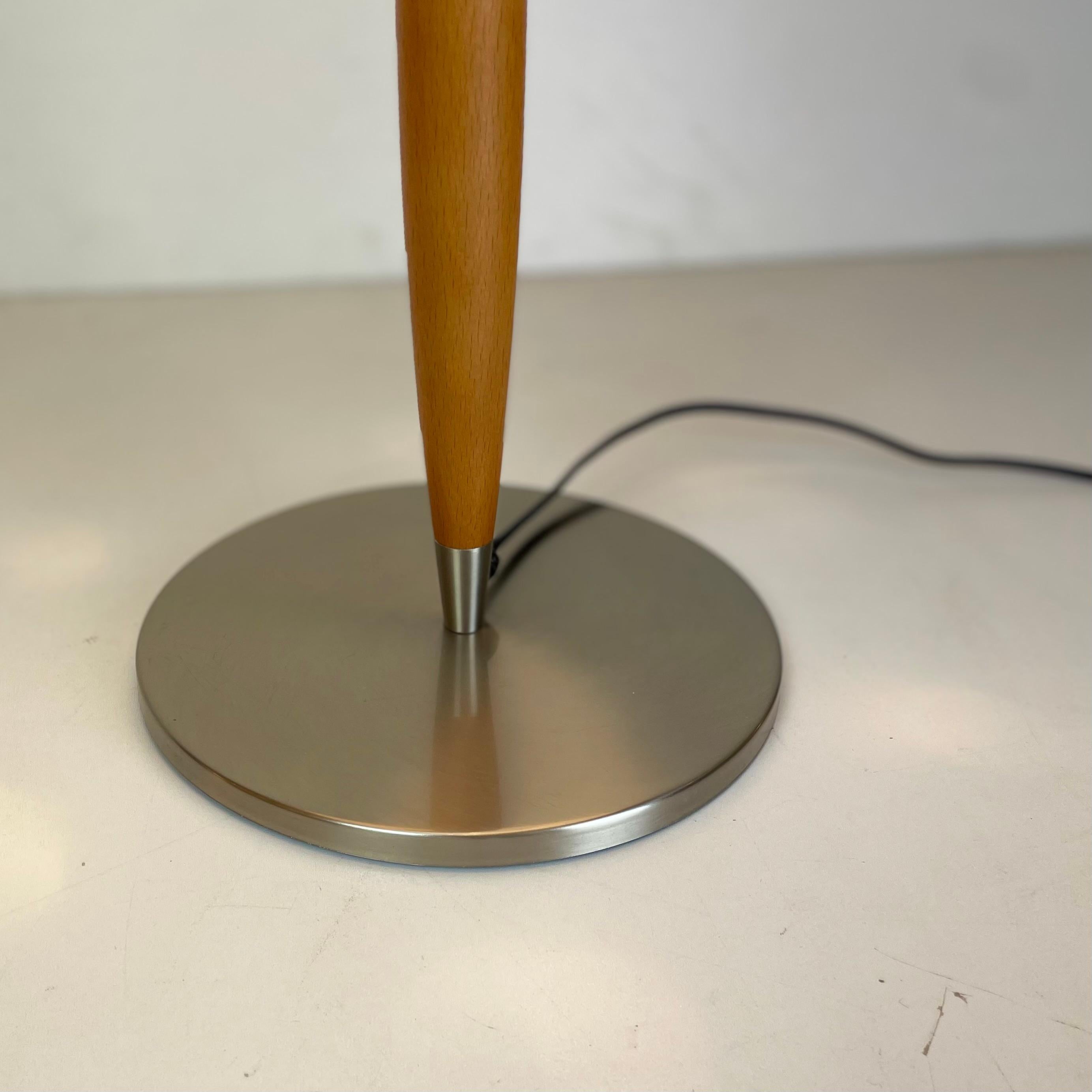 Metal Italian Opaline Table Lamp, 1990s For Sale