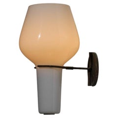 Italian opaline wall light in the style of Massimo Vignelli