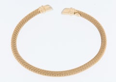 Italienisches offenes Armband 18kt Gold mit Diamanten
