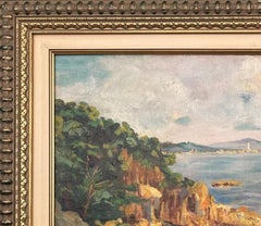 Italian or Spanish City Oil Painting of a Beautiful Landscape