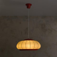Italian Orange Cocoon Pendant, 1960s