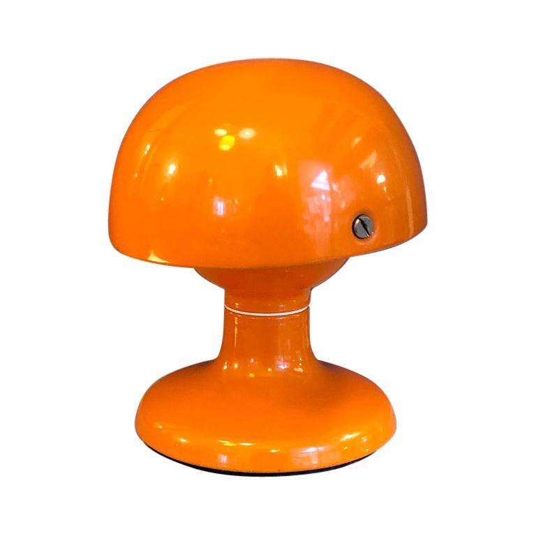 Italian Orange Metal Table Lamp Jucker, by Tobia Scarpa for Flos, 1963