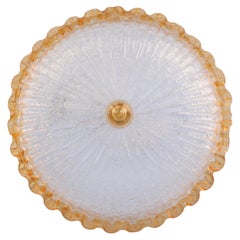 Italian Orange Murano Glass Ceiling Fixture, Murano, 1970