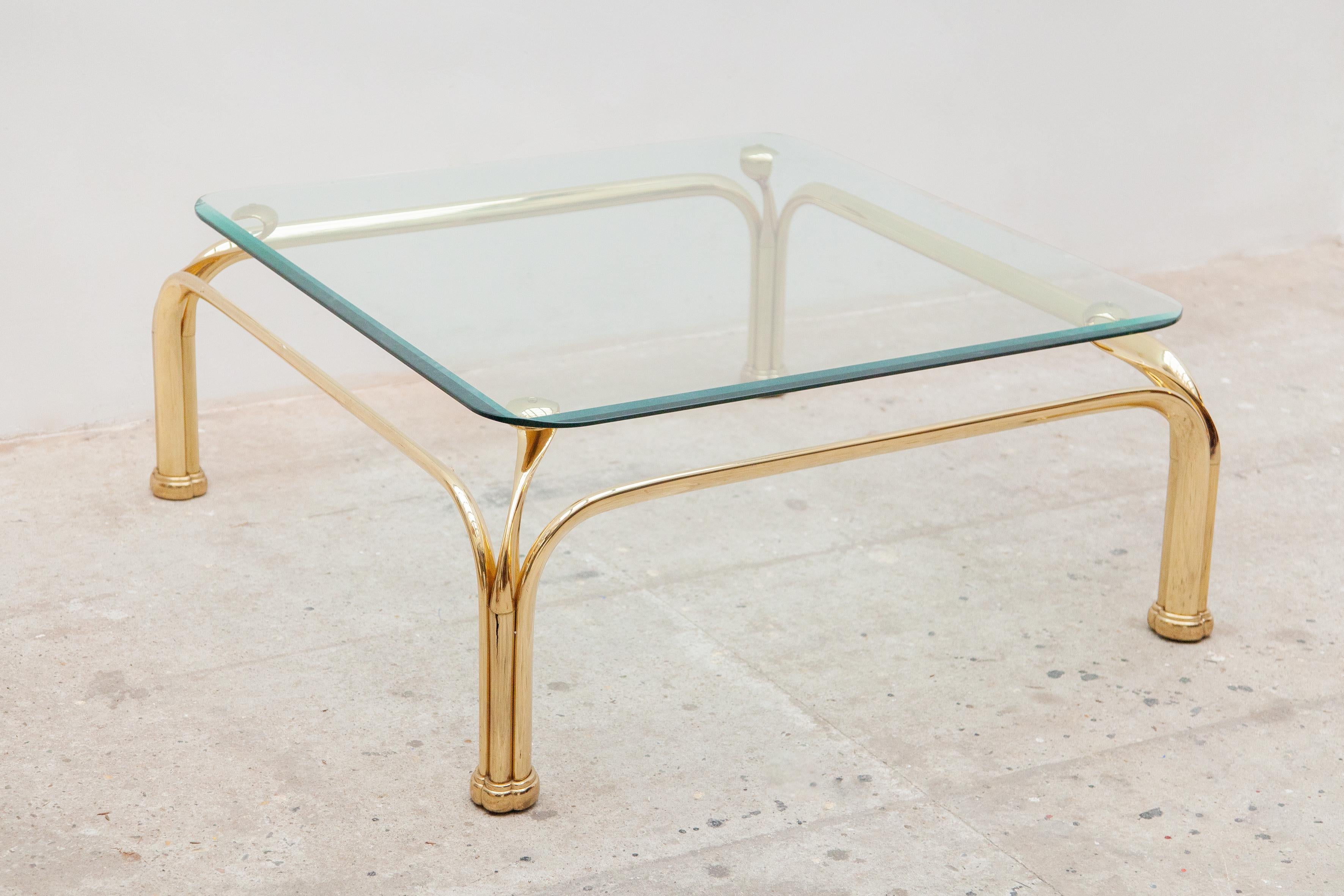 Italian Organic Brass Coffee-Table with Abstract Swan Neck In Fair Condition For Sale In Antwerp, BE