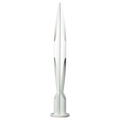Italian Orgue Tube White Lacquered Metal Floor Lamp, 1960's