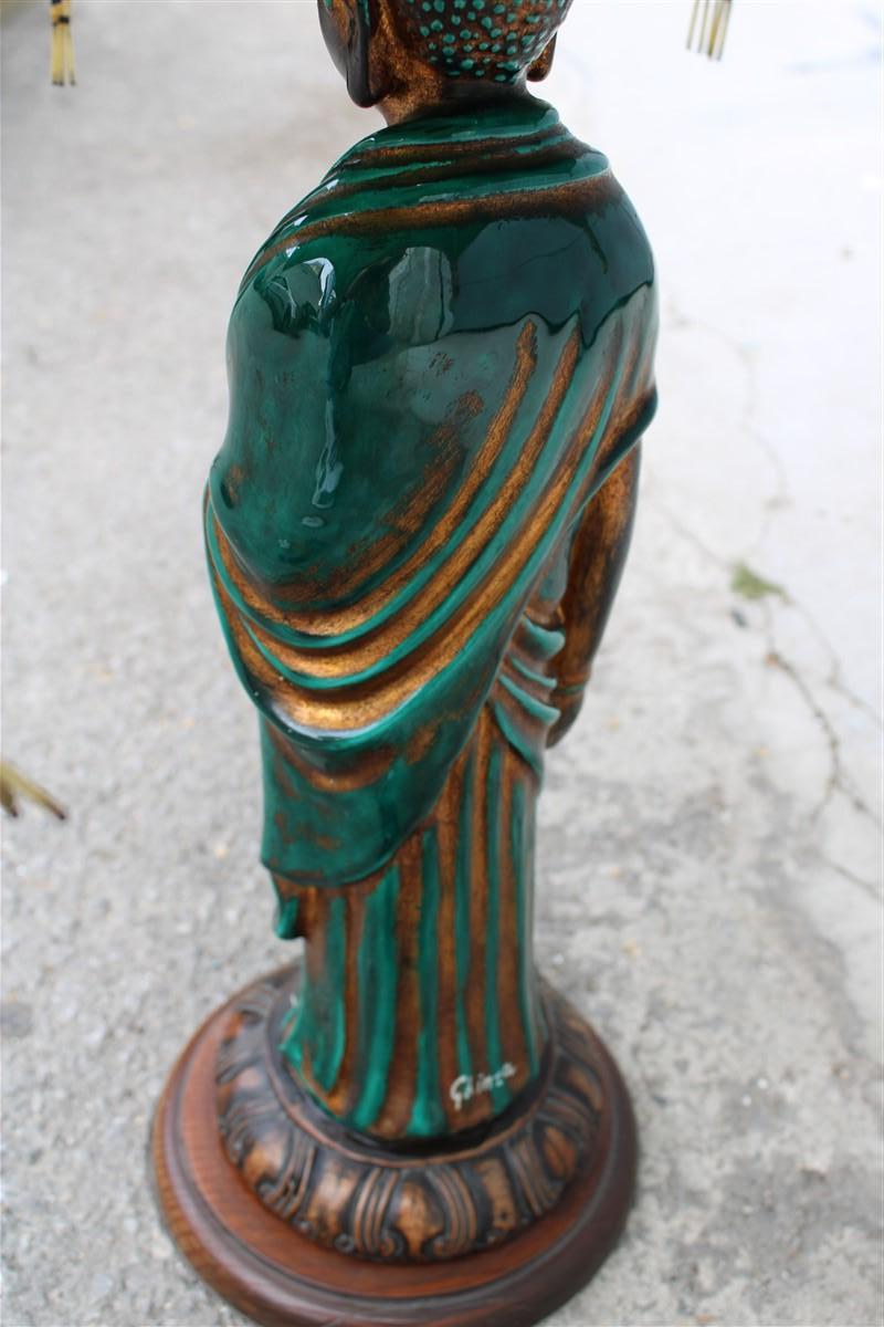 Italian Oriental Table Lamp Green Pagoda Ghinza 4