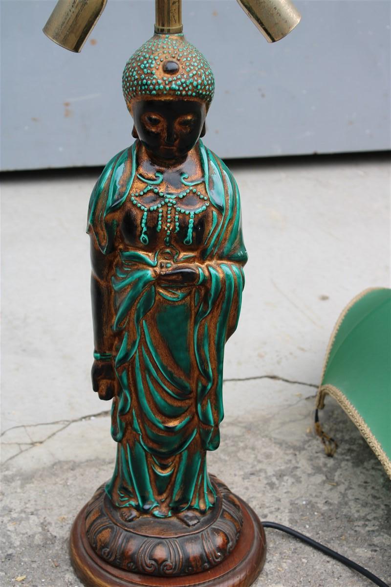 Lampe de bureau italienne orientale vert pagode Ghinza en vente 6