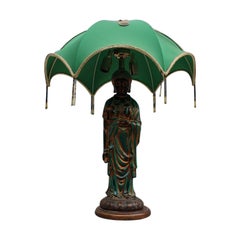 Italian Oriental Table Lamp Green Pagoda Ghinza