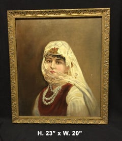 Pittura orientalista italiana olio su tela