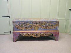 Italian Original Large Hand Painted Cassone or Marriage Chest