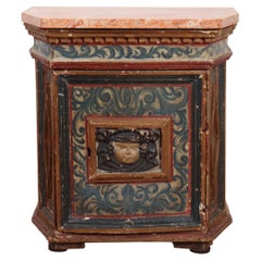 Armoire d'apothicaire italienne d'origine, peinte
