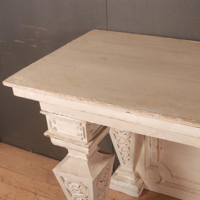 18th Century and Earlier Italian Original Painted Console Table For Sale