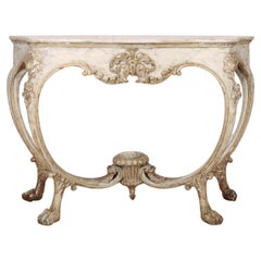 Table console italienne peinte d'origine