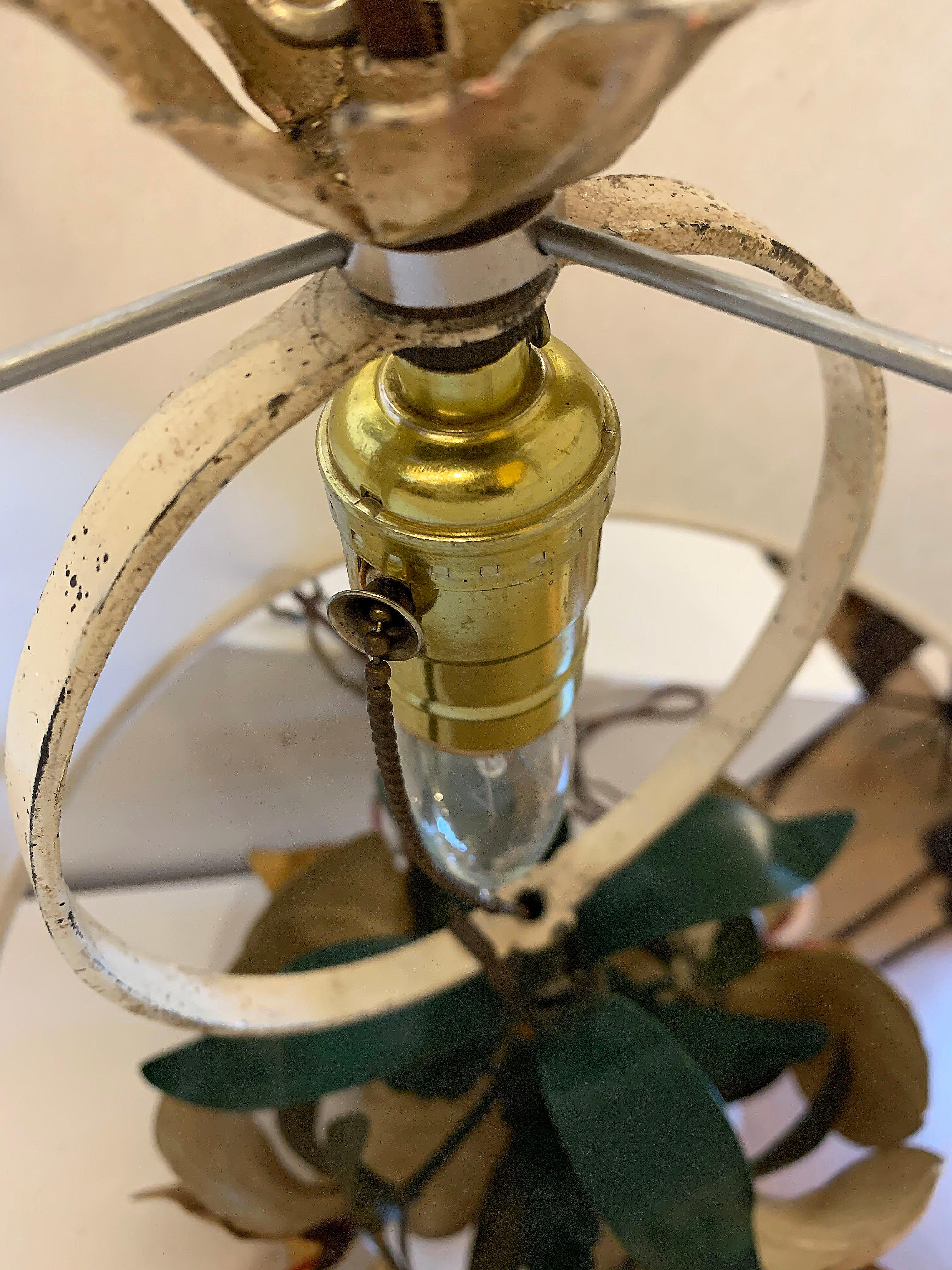Italian Ornate Pendant Floral Lamp 2