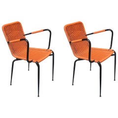 Italian Outdoor Orange Scooby Chairs, 1960s
