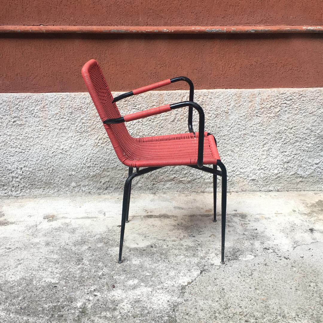Mid-Century Modern Italian Outdoor Red Scooby Chairs, 1960s