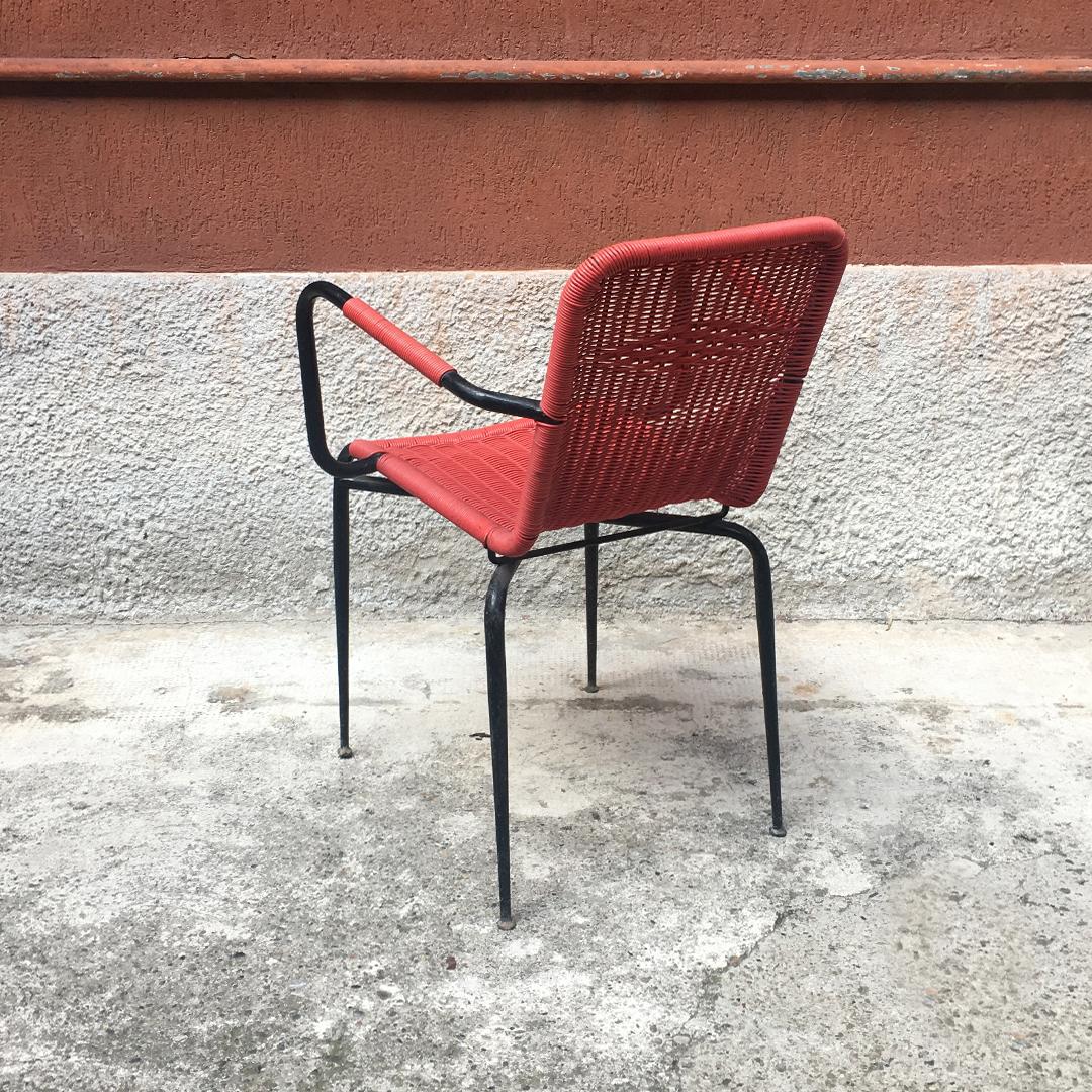 Mid-20th Century Italian Outdoor Red Scooby Chairs, 1960s