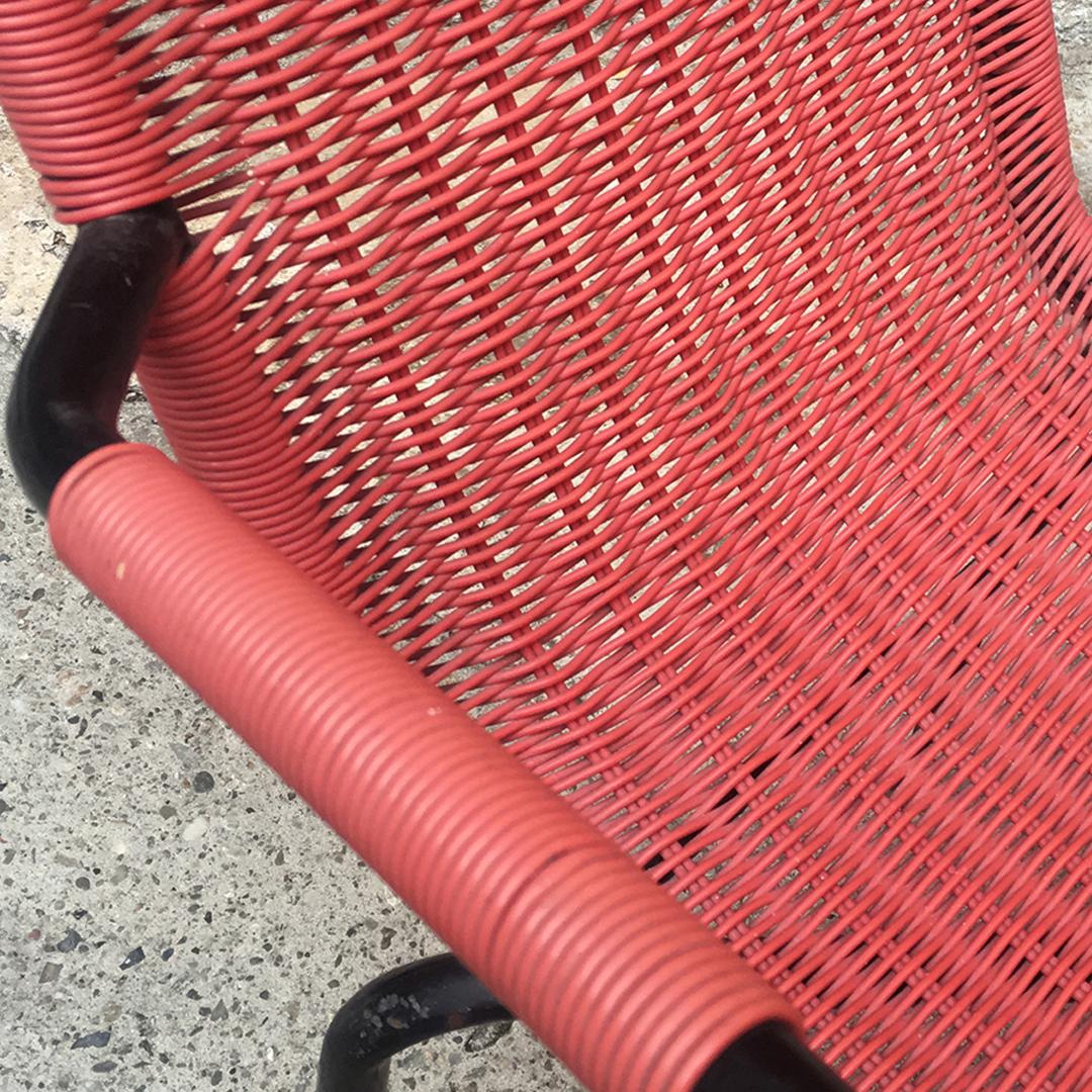 Italian Outdoor Red Scooby Chairs, 1960s 2