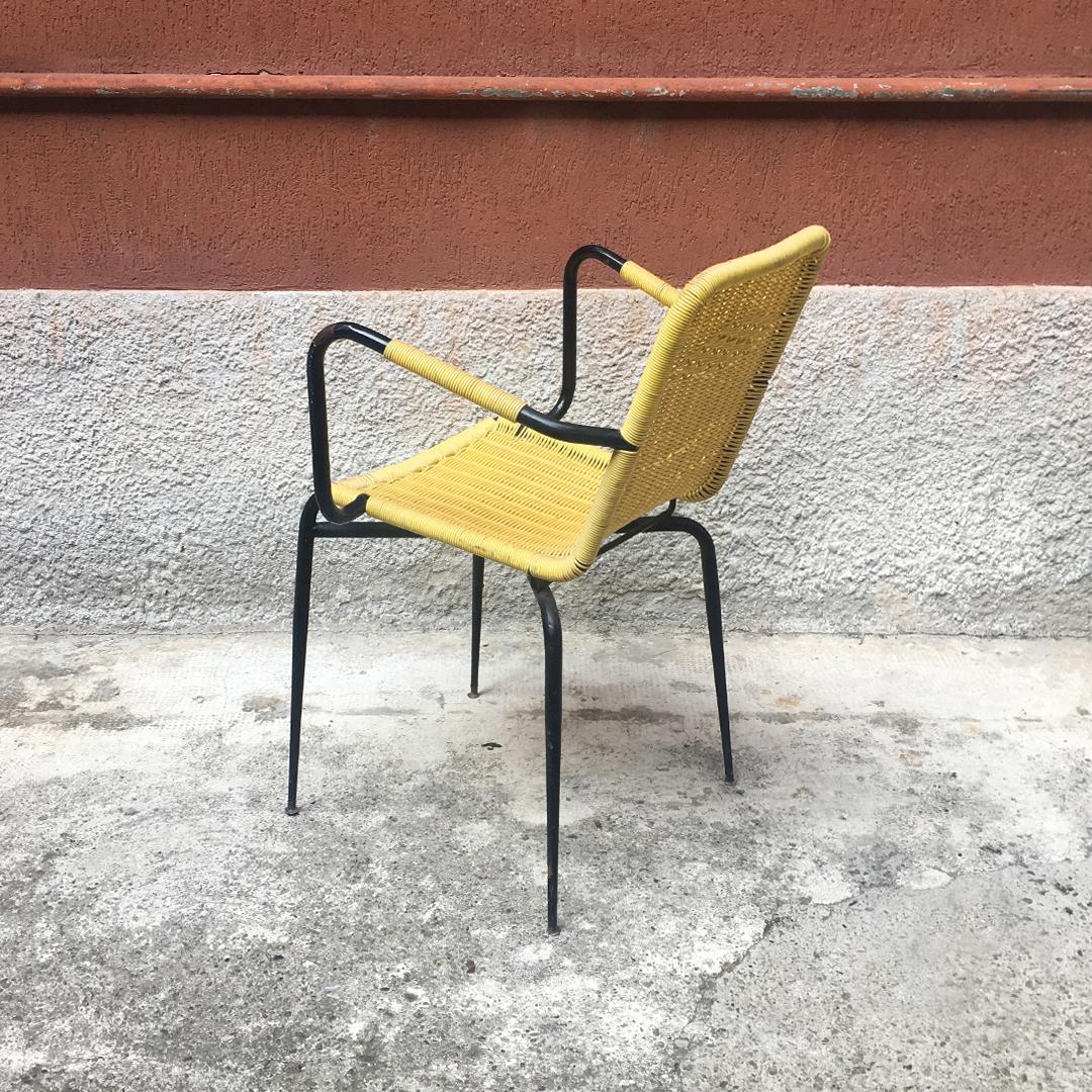 Mid-Century Modern Italian Outdoor Yellow Scooby Chairs, 1960s