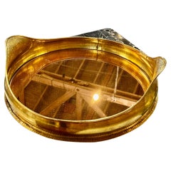 Plateau ovale italien avec miroir, Italie, années 70