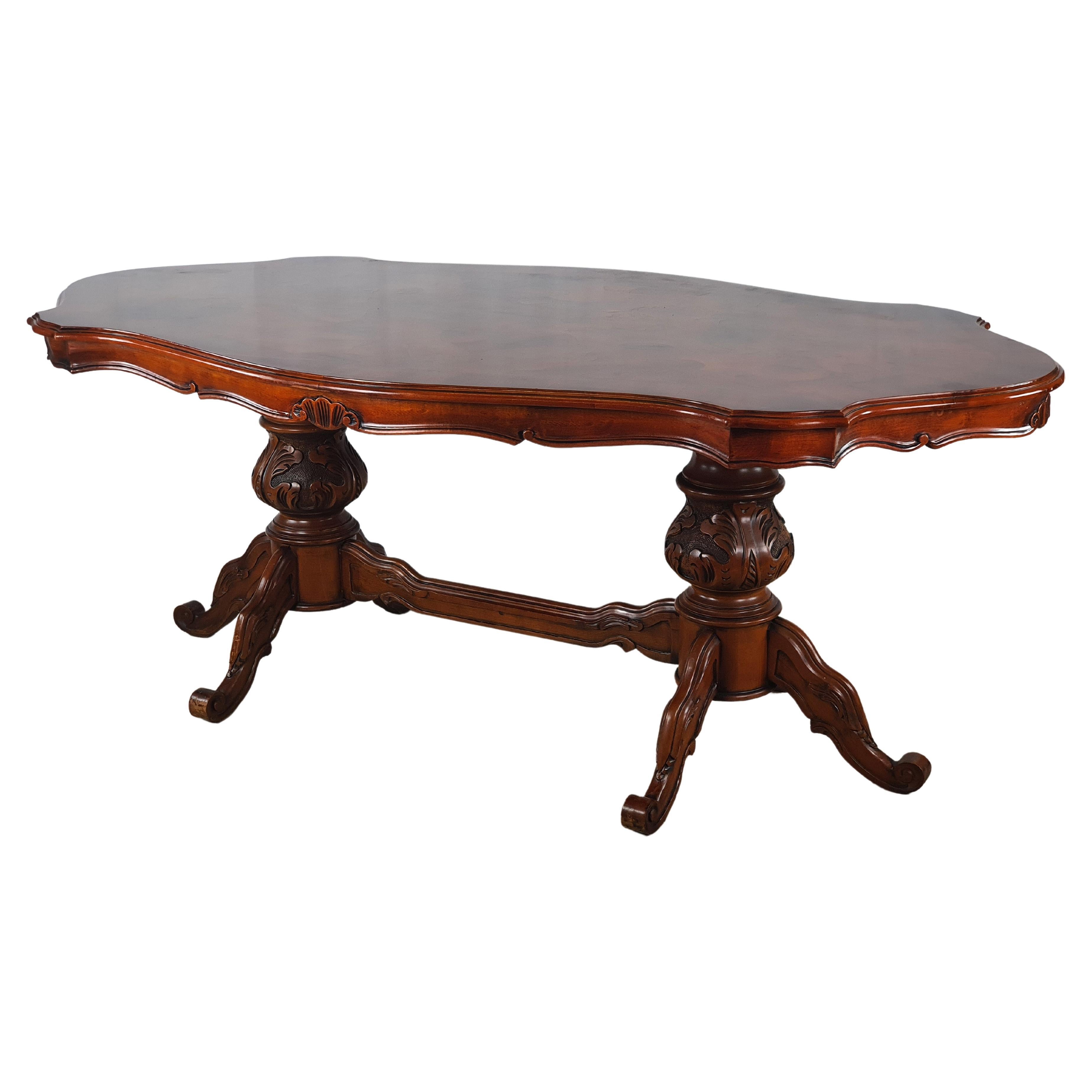 Italian Granite Oval Dining Table For Sale at 1stDibs