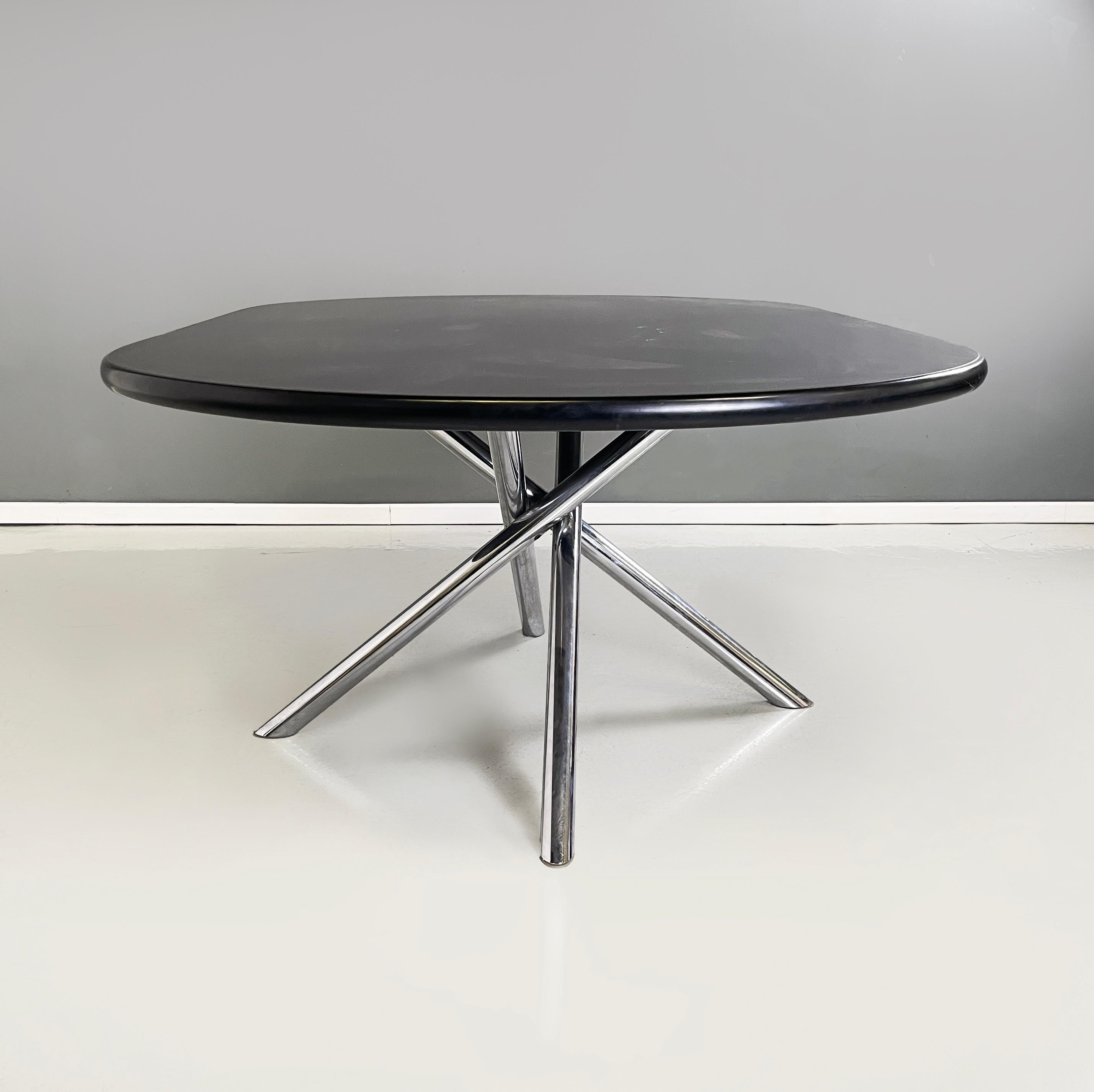 Modern Italian Oval dining table Nodo by Carlo Bartoli for Tisettanta, 1970s For Sale