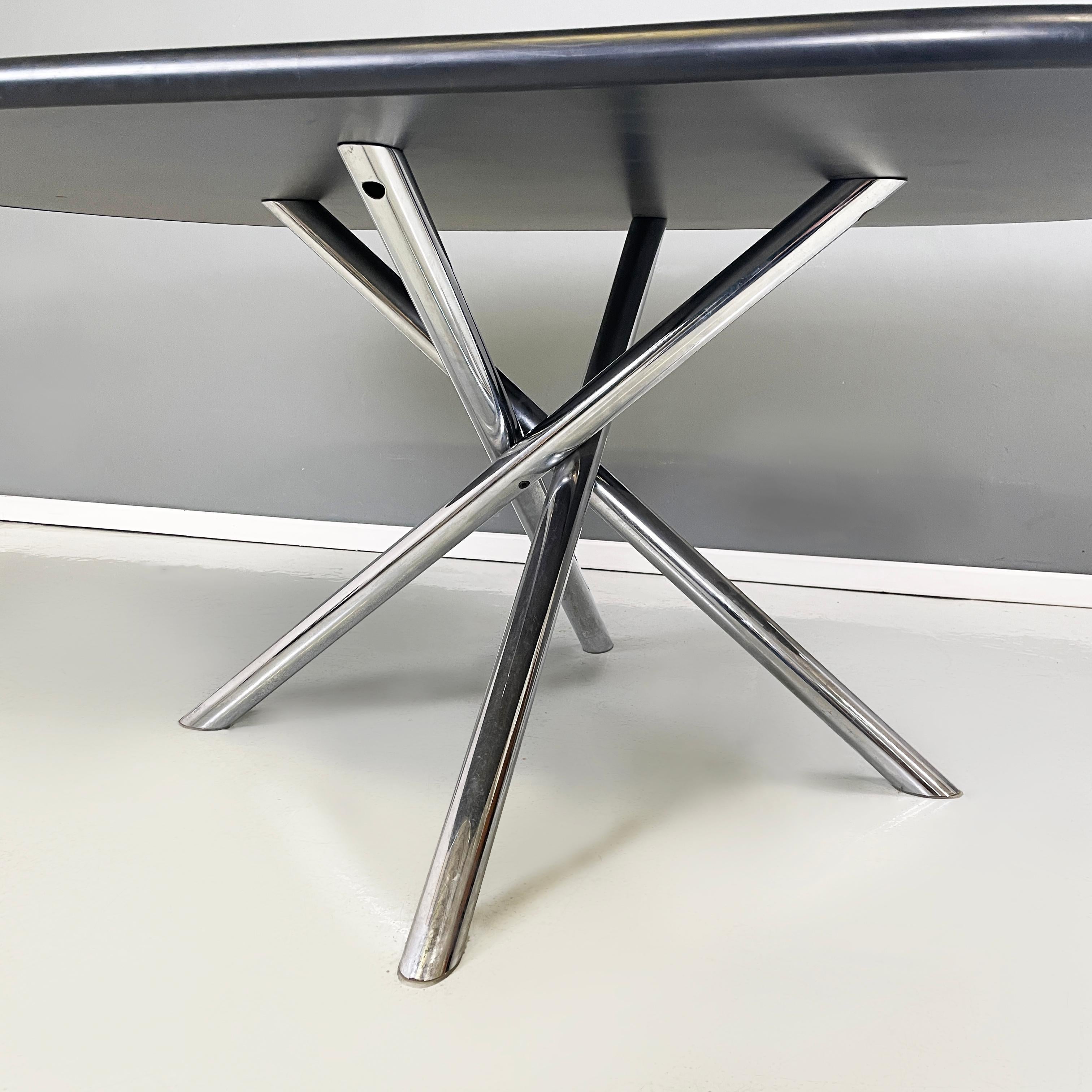 Table de salle à manger ovale italienne Nodo par Carlo Bartoli pour Tisettanta, 1970 en vente 3