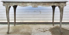 Italian Oval Distressed Table, 20th Century