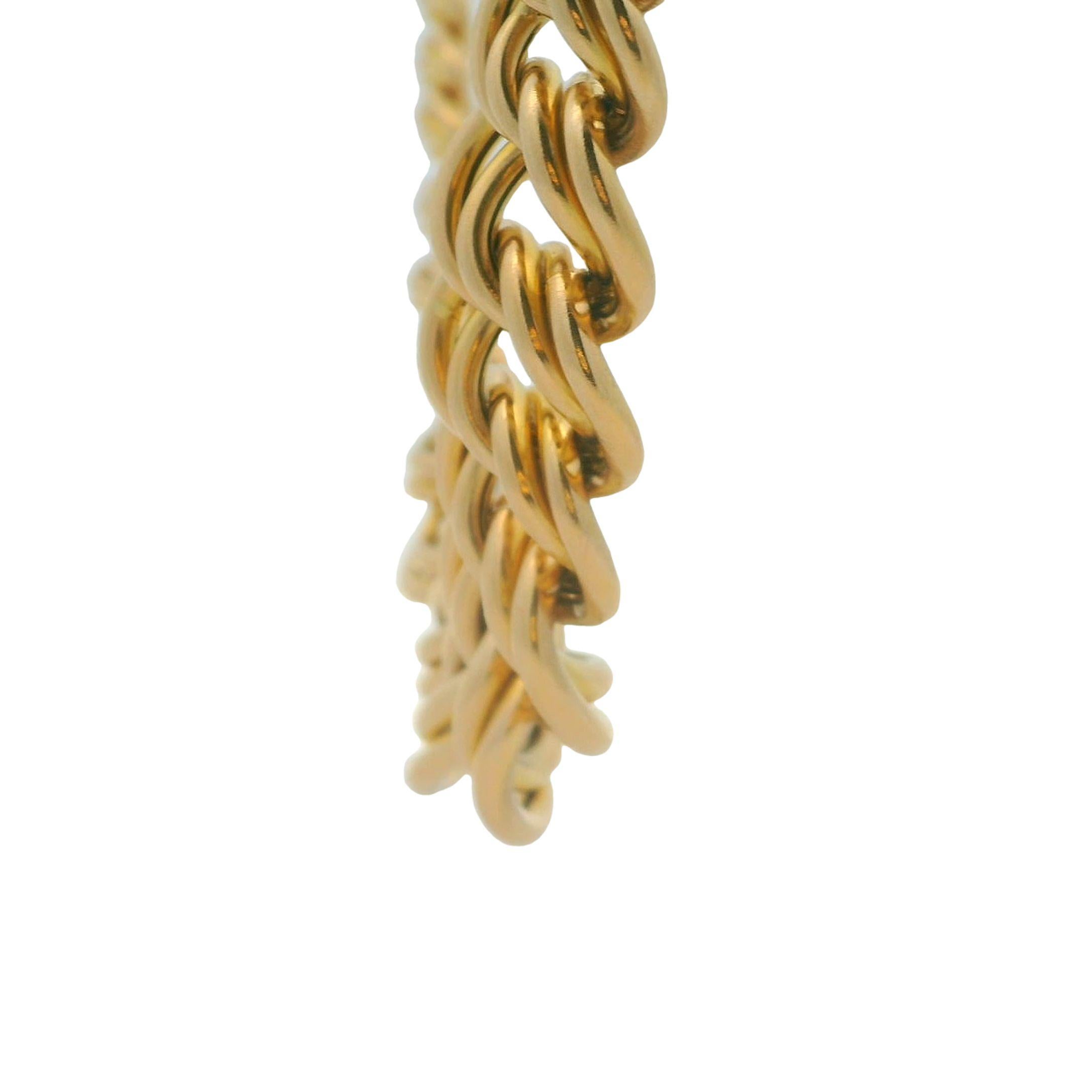 Italienische ovale, doppelt abgestufte, klobige 14K Gelbgold-Glieder-Statement-Halskette  im Angebot 1