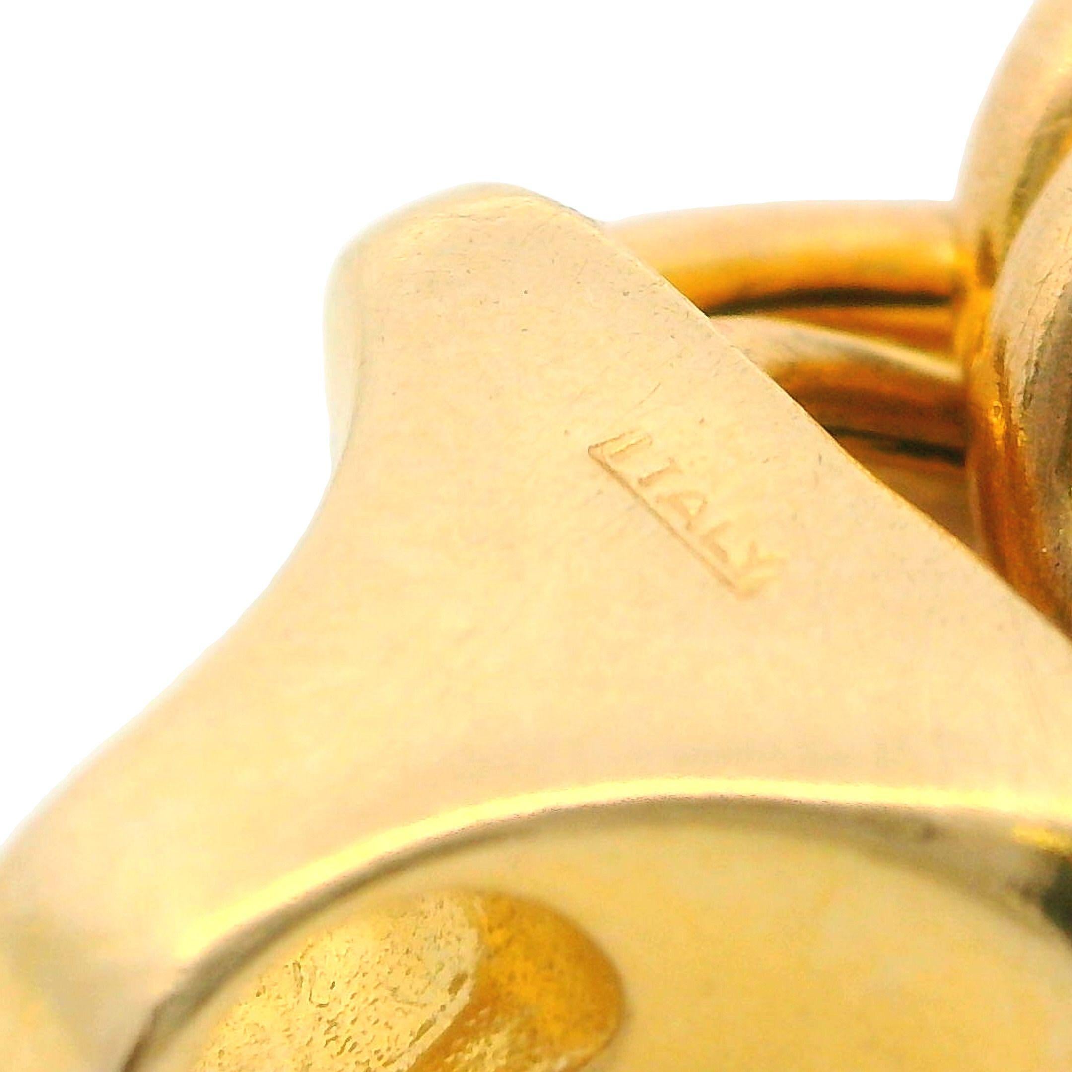 Italienische ovale, doppelt abgestufte, klobige 14K Gelbgold-Glieder-Statement-Halskette  im Angebot 3