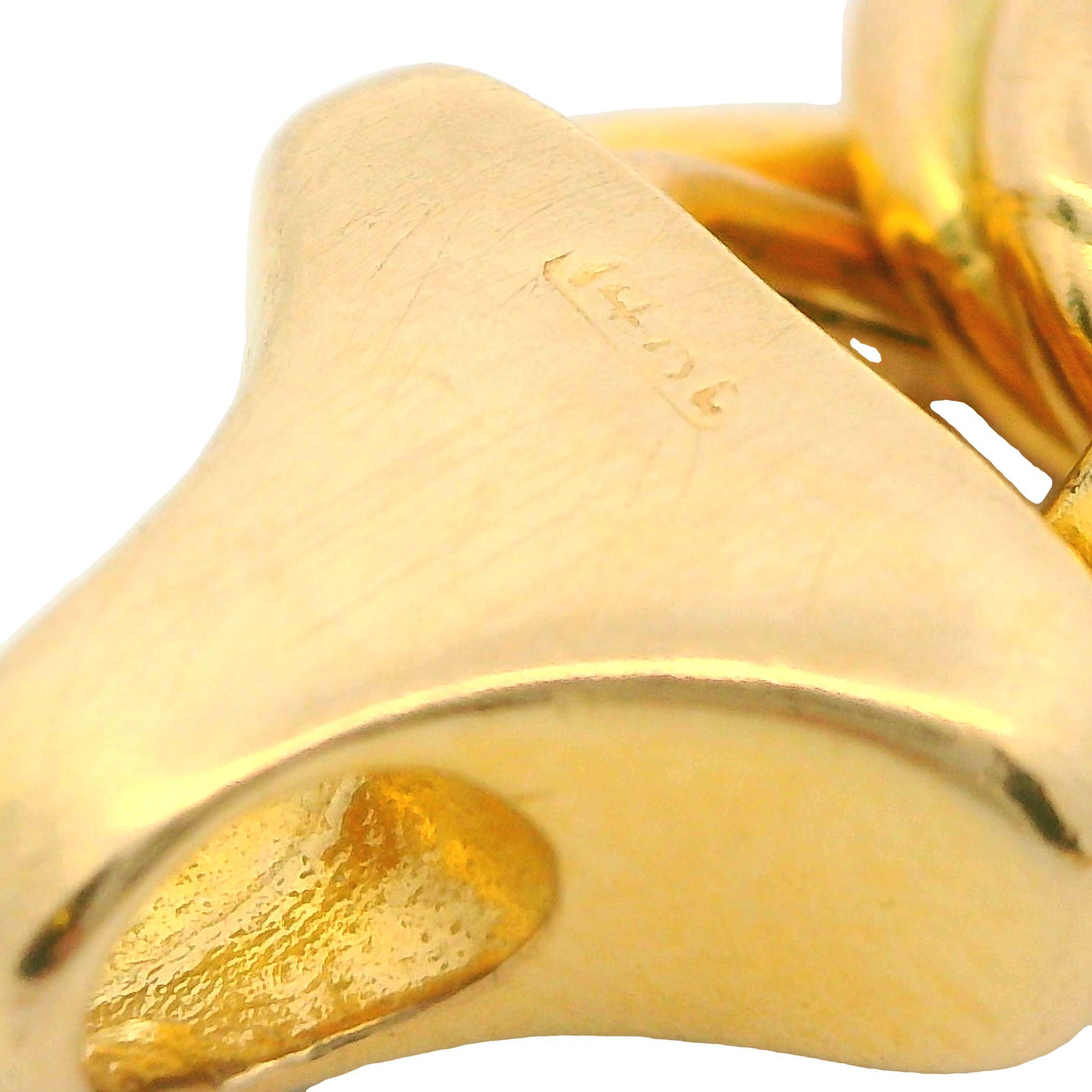 Italienische ovale, doppelt abgestufte, klobige 14K Gelbgold-Glieder-Statement-Halskette  im Angebot 4