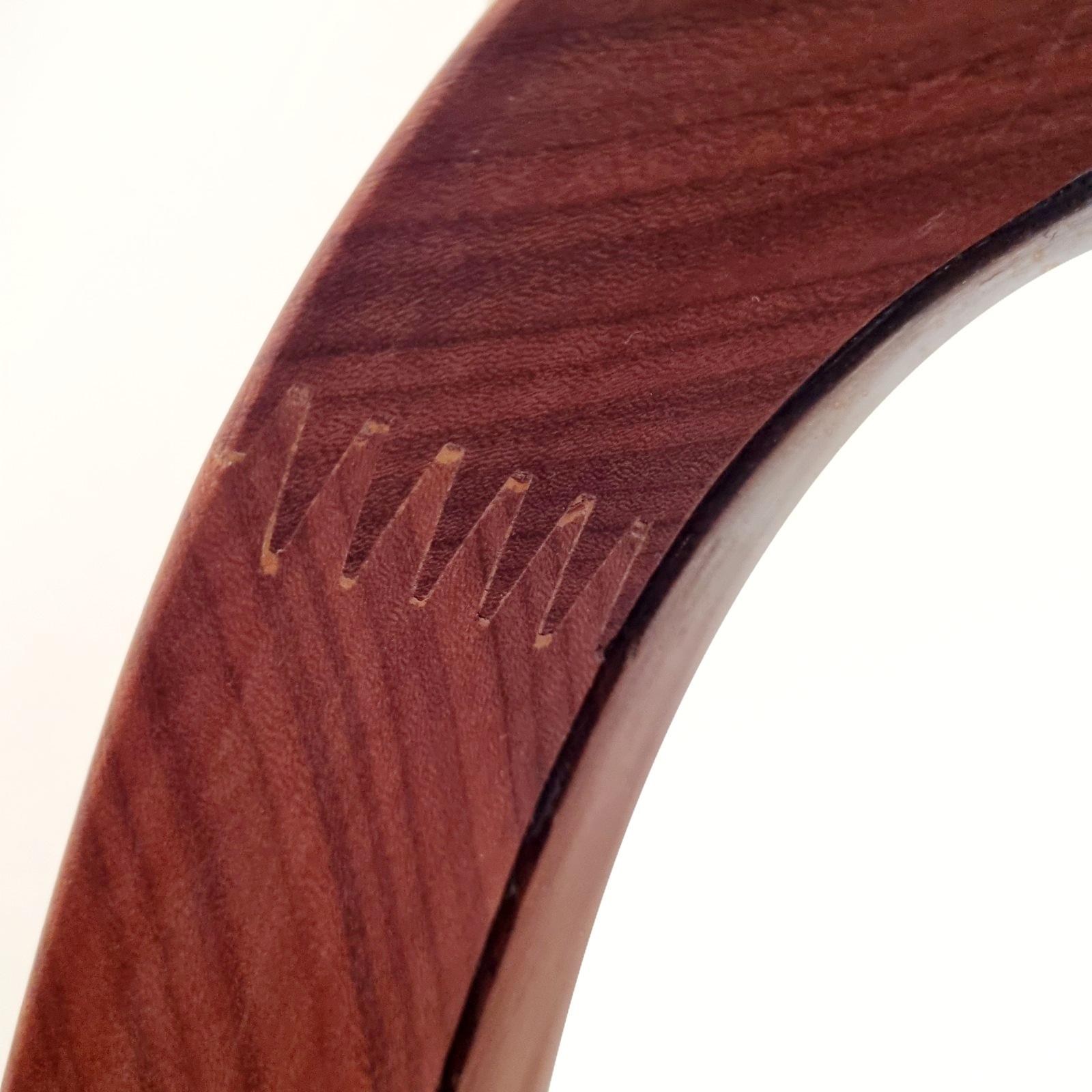 Italian Oval Mirror in Rosewood, Italy 60 For Sale 1