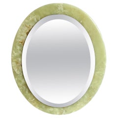 Italian Oval Onyx Mirror