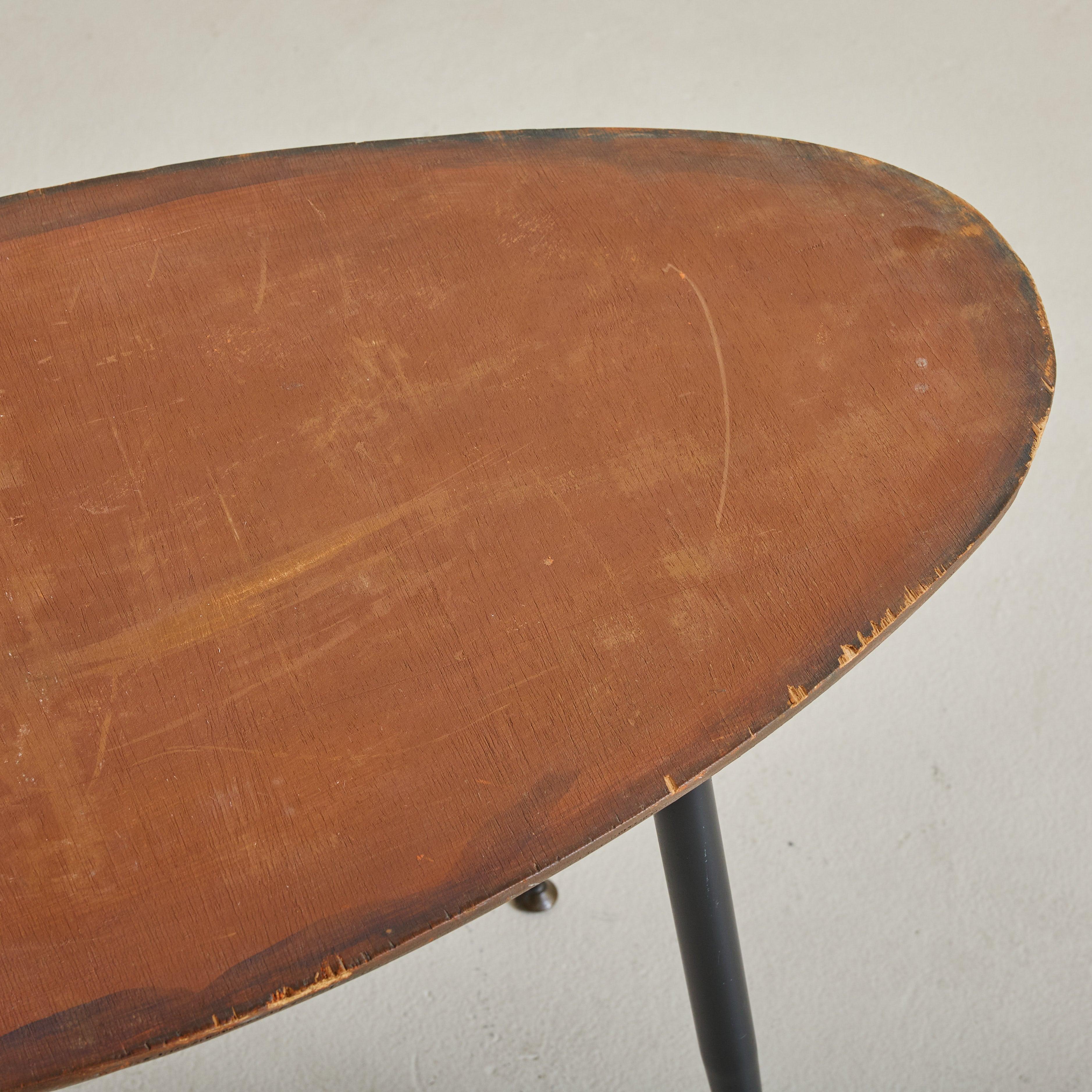 Italian Oval Pink Marble Coffee Table, 1950s For Sale 5