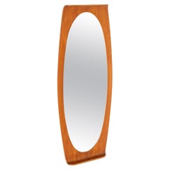 Italian Oval Plywood Mirror by Campo & Graffi for Home, 1960