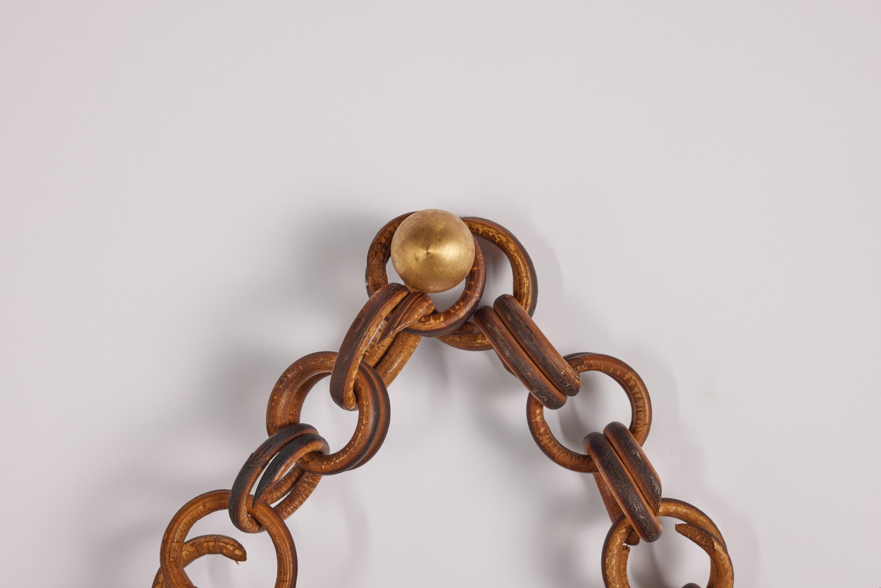 Italian Oval Rattan Mirror 9