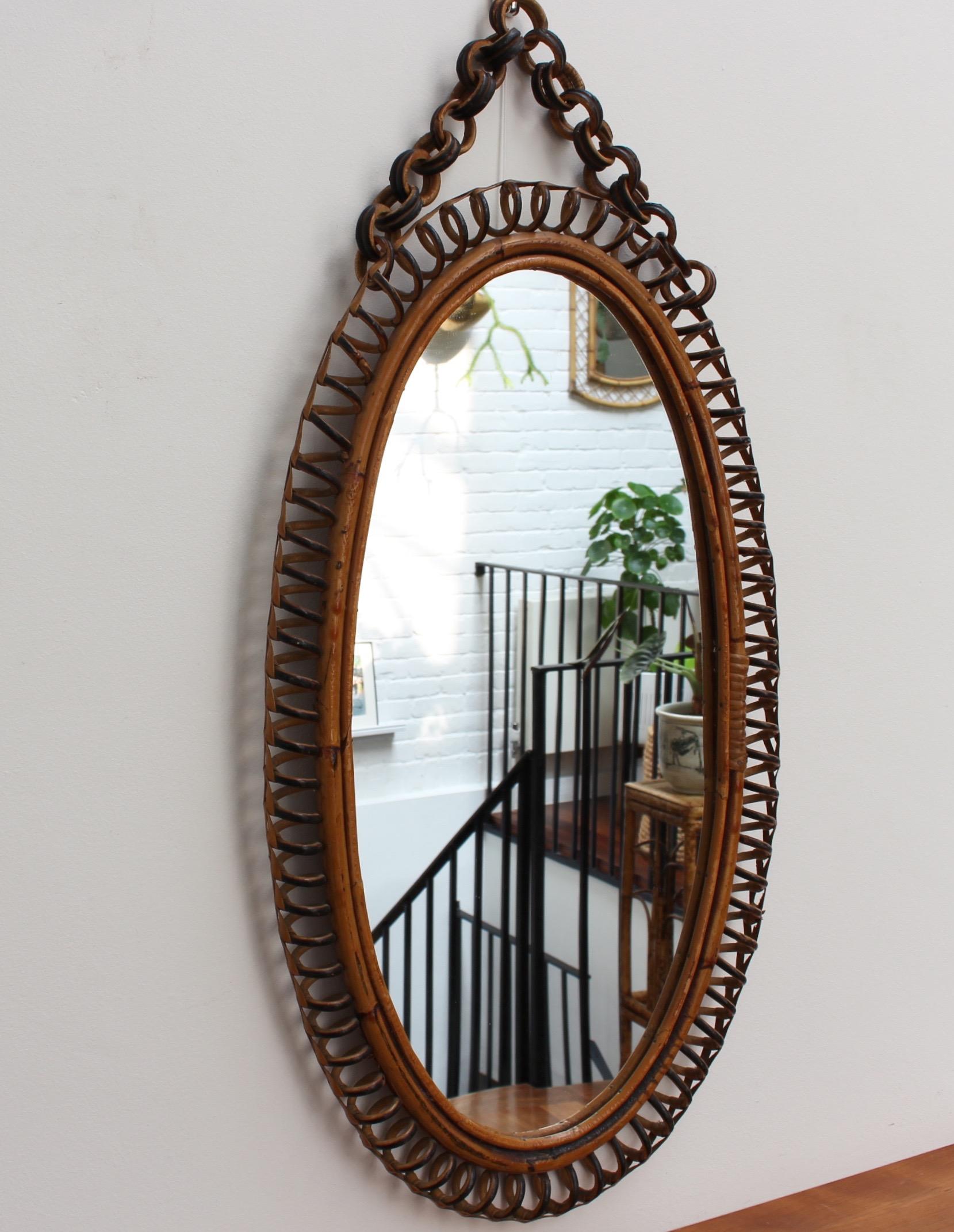 oval mirror on chain
