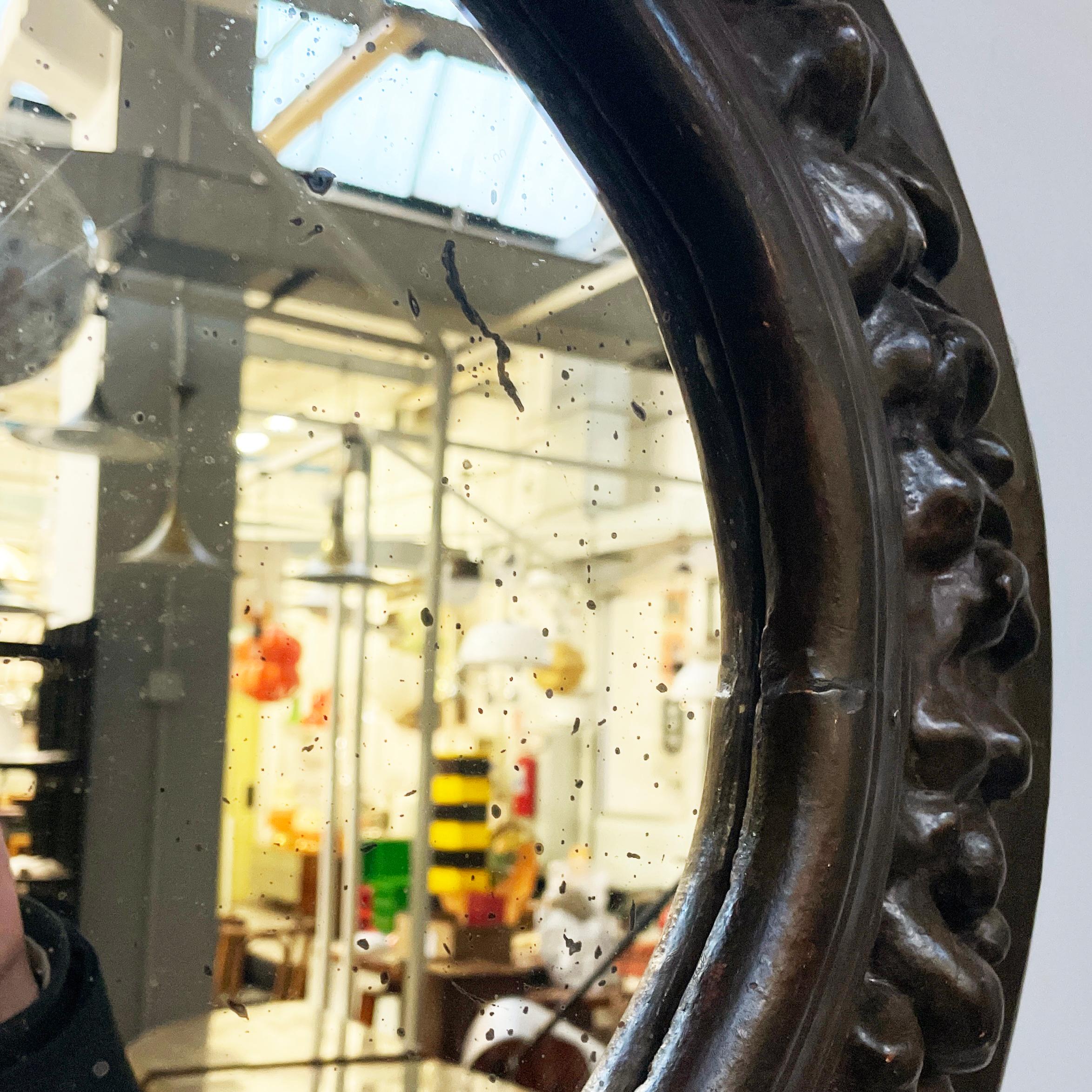 Italienische ovale Wandspiegel mit Pappmaché-Rahmen, um 1700 im Angebot 4