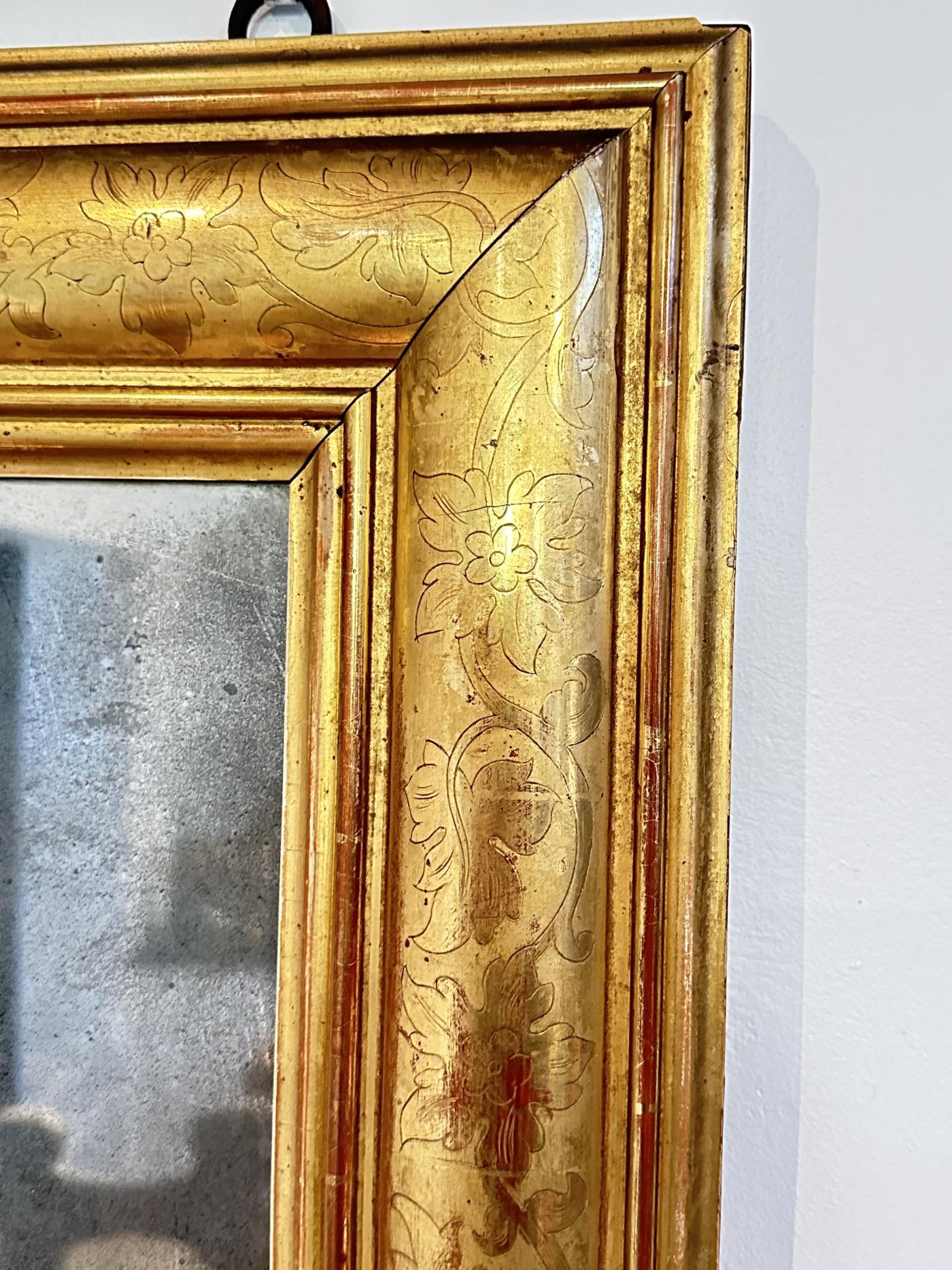 Italian overmantle mirror - Circa 1850 For Sale 5