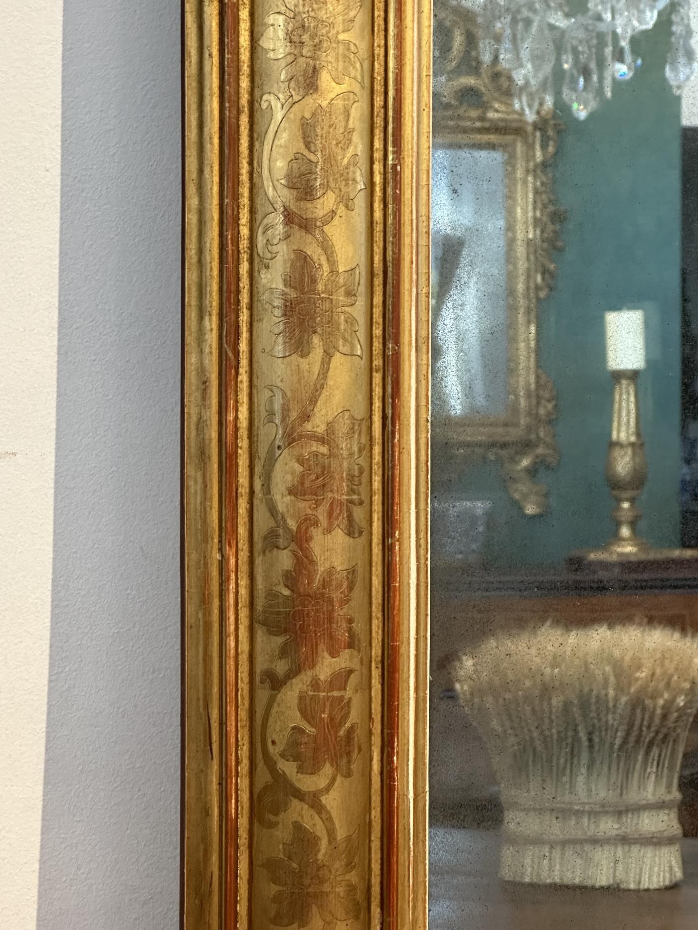 Italian overmantle mirror - Circa 1850 For Sale 2
