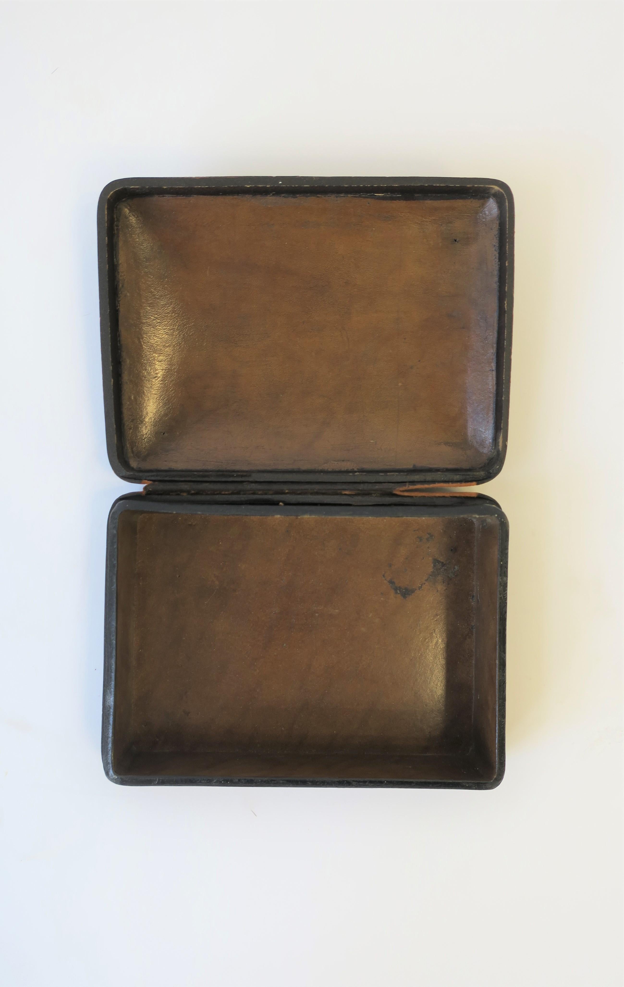 Italian Ox Blood Vintage Leather Box 6