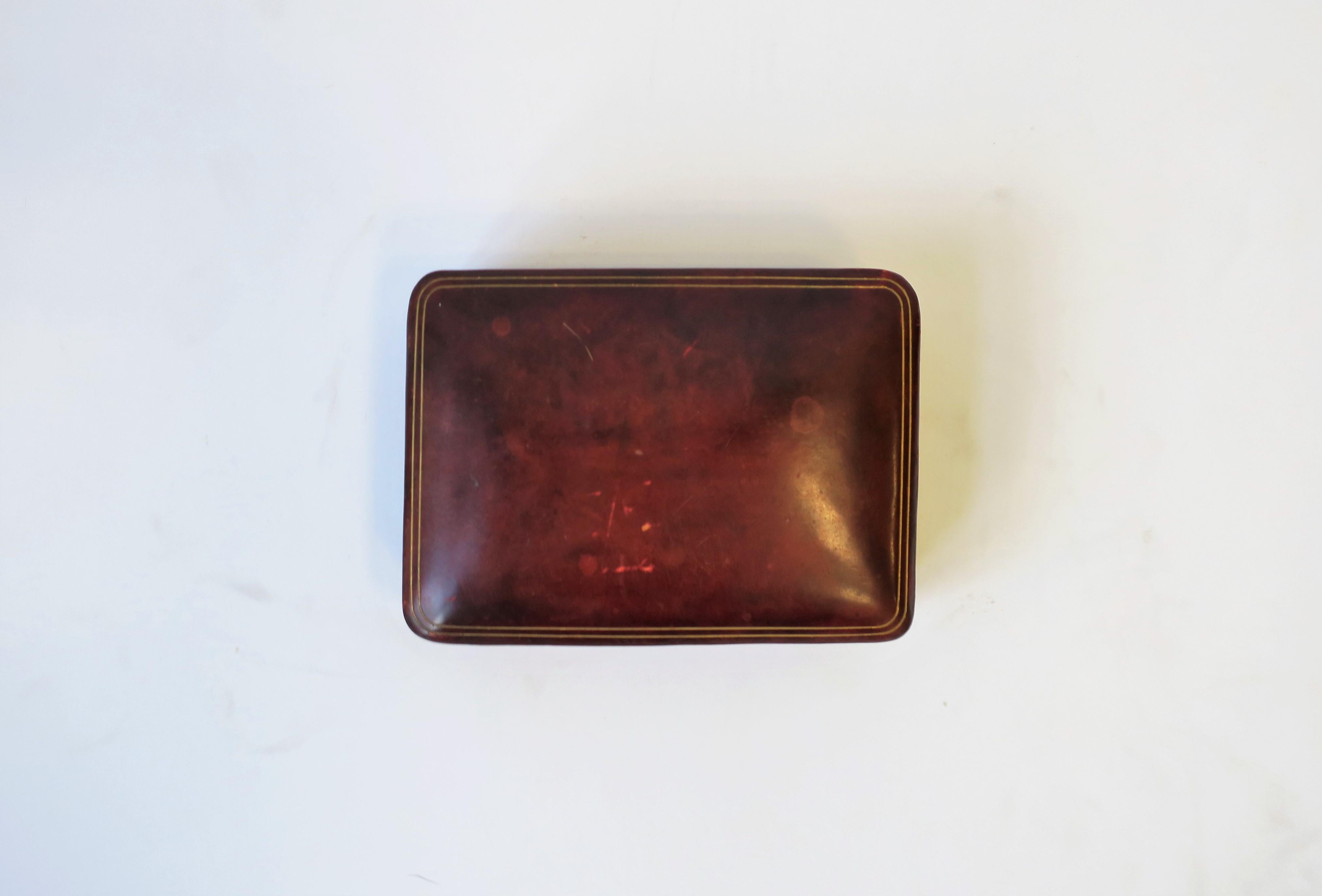 Italian Ox Blood Vintage Leather Box 2