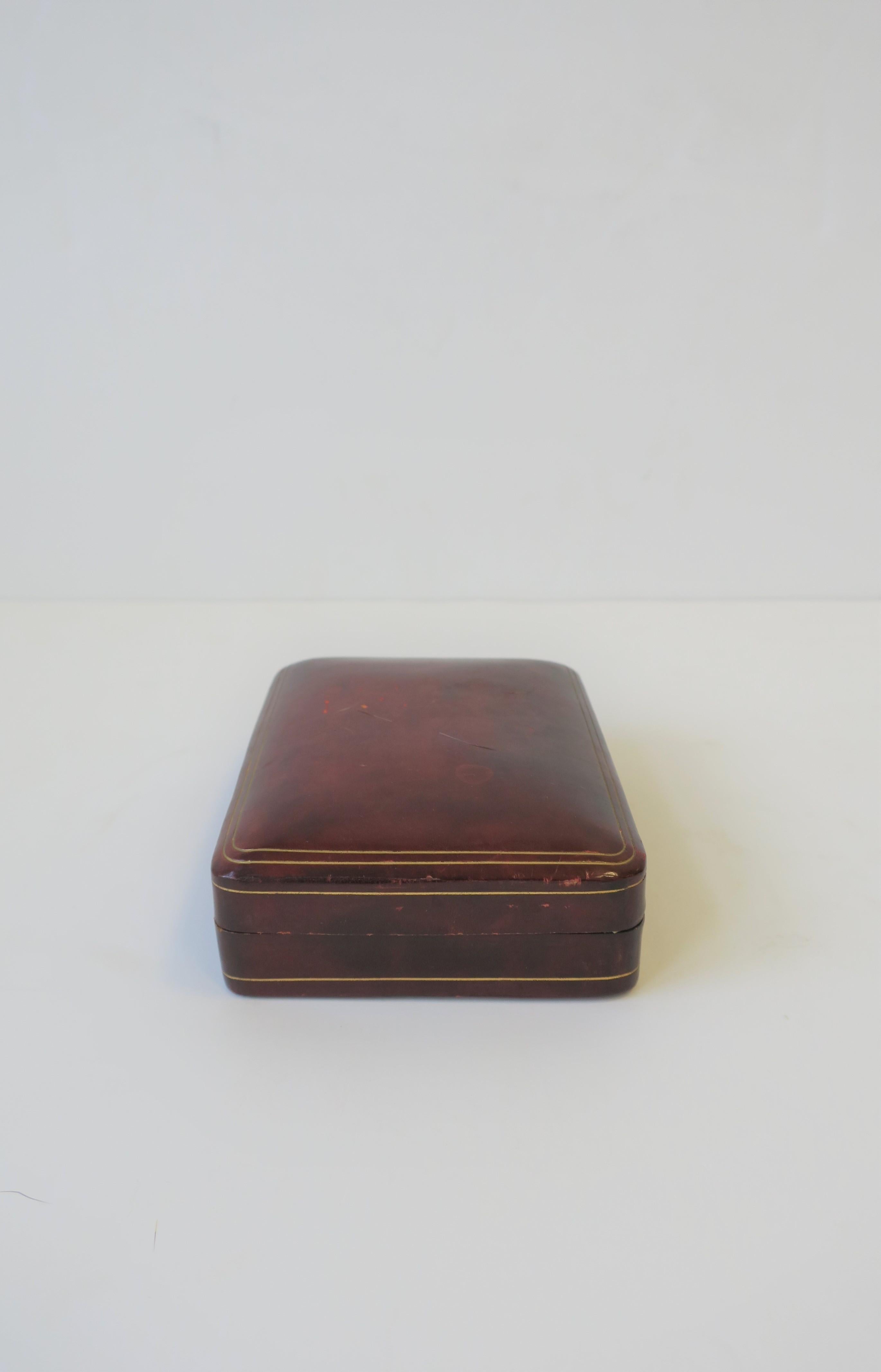 Italian Ox Blood Vintage Leather Box 3