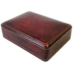 Italian Ox Blood Vintage Leather Box